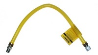 FLEX.GAZ INOX + GAINE PVC JAUNE 1/2 X 100cm