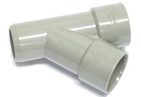 TE PVC 125 45° gris