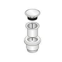 CREPINE CHROME LAVABO / LAVE MAIN AVEC TROP PLEIN pvc model long