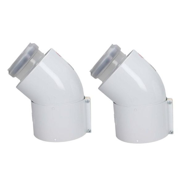 BULEX Set de 2 coudes 45° Ø 80/125 – Alu/PP pour chaudière condensation