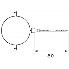 VAILLANT Collier de fixation (5 pièces) 200 mm 80/125 pour les chaudières murales et sol à condensation